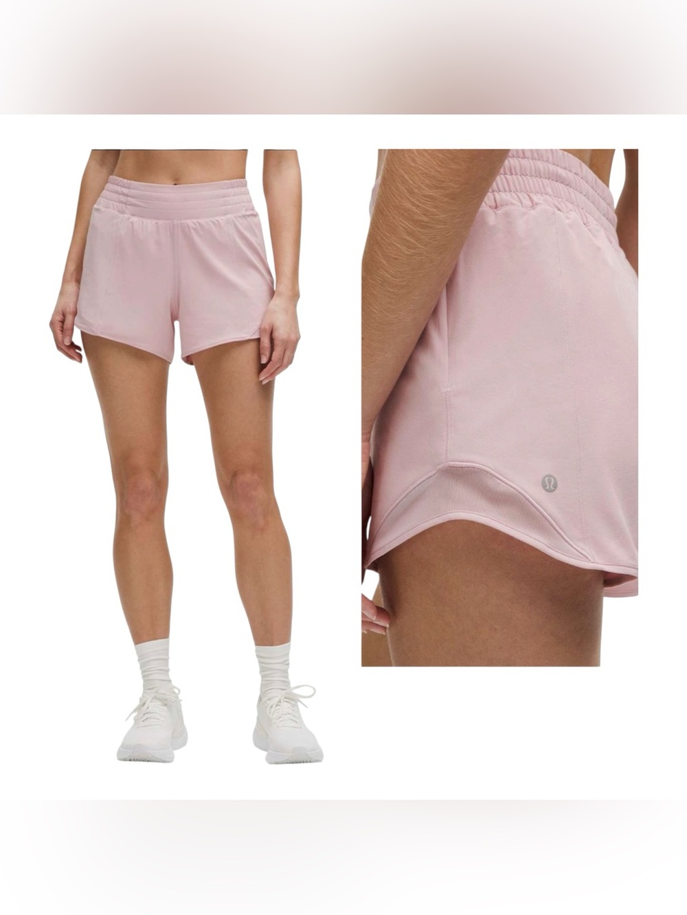 Lululemon Hotty Hot High Rise Shorts Women’s Size 4 Pink Haze 4” Lined Run NEW